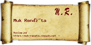 Muk Renáta névjegykártya